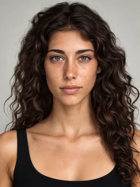 Elena — yapay zekâ ile üretilmiş Akdeniz kadın model portresi