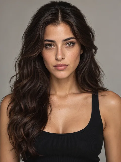 Chiara — yapay zekâ ile üretilmiş Akdeniz kadın model portresi