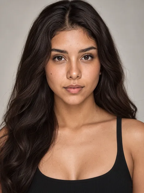Valentina — yapay zekâ ile üretilmiş Latin kadın model portresi