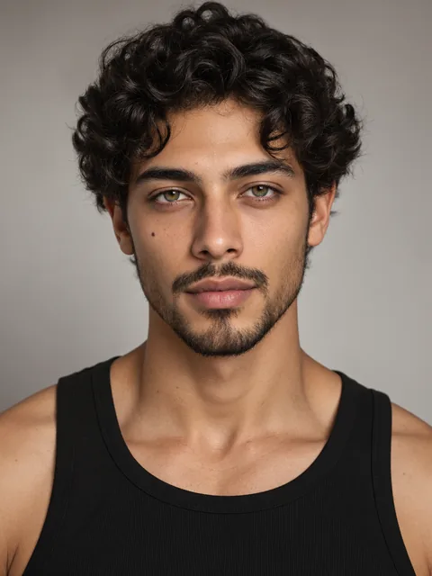 Elias — yapay zekâ ile üretilmiş Melez erkek model portresi
