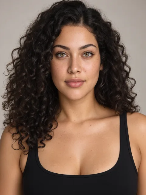 Ivy — yapay zekâ ile üretilmiş Melez kadın model portresi