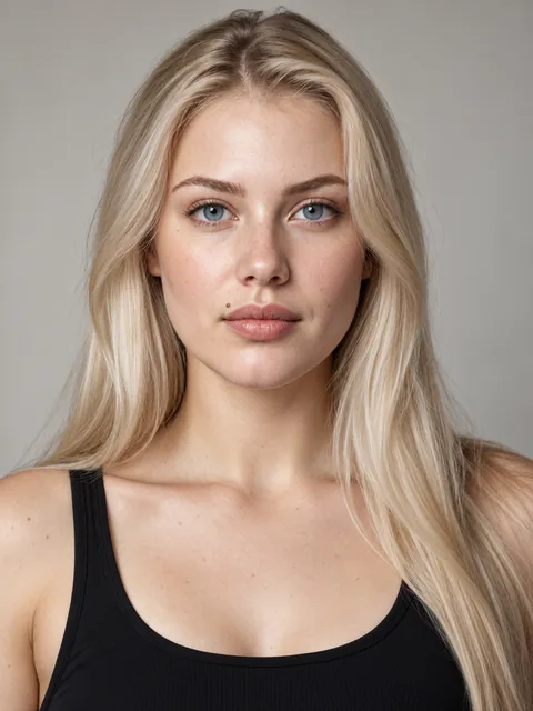 Freya — yapay zekâ ile üretilmiş Nordic kadın model portresi